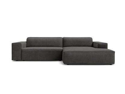 Jodie — Corner Sofa (224x162x77 cm) Grey (Bluvel 14) Right