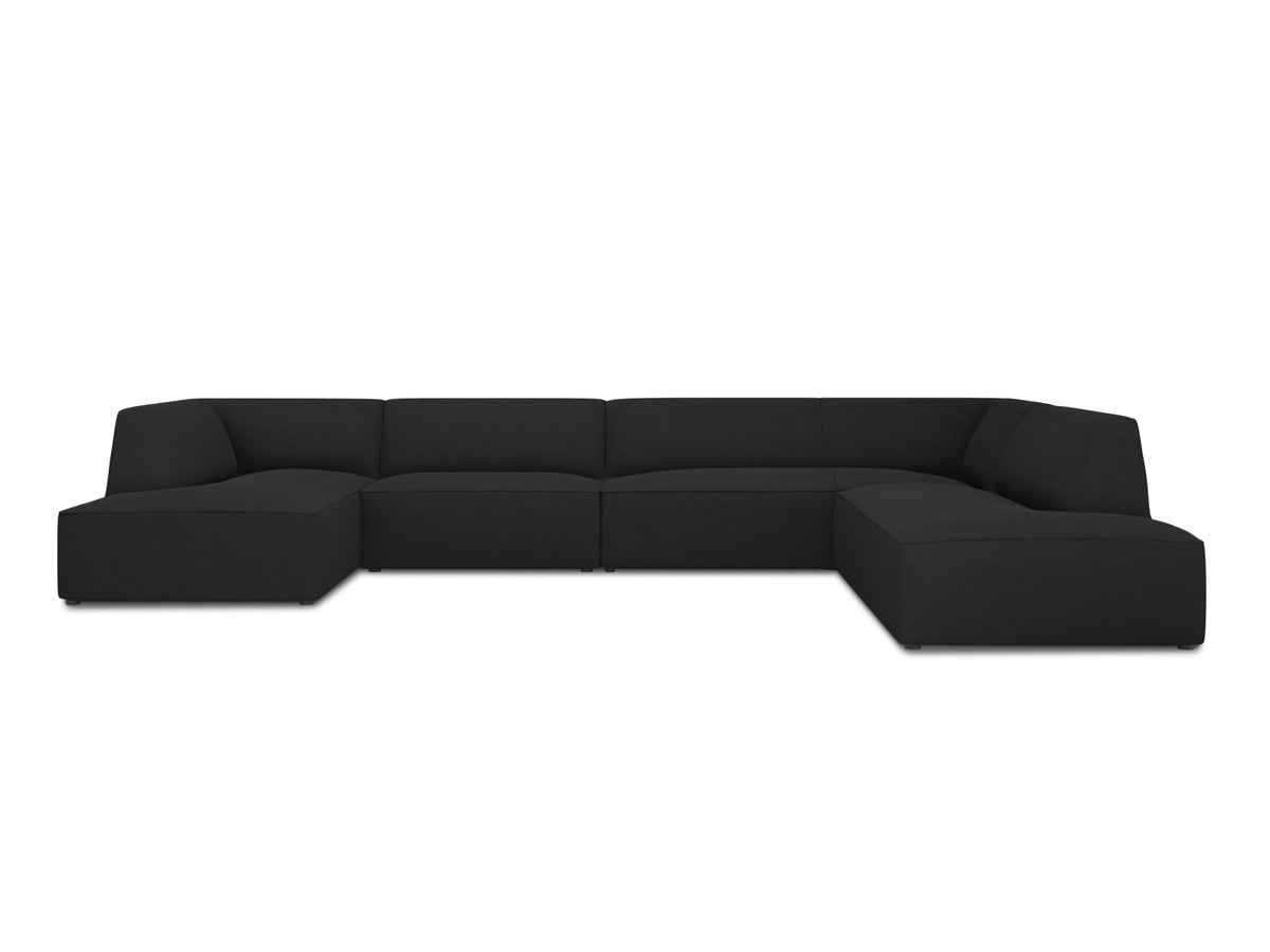 Ruby — Panoramic Sofa Black (Ottawa 12) Black Plastic Right