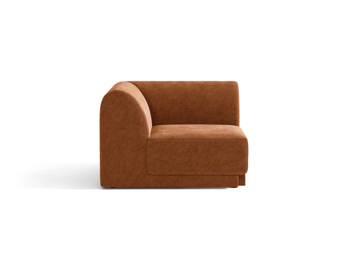 Miley — Modular Sofa Brick (Eden 10 Terra) Black Plastic Unknown