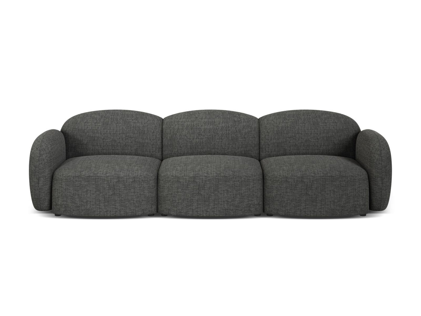 Blair — Sofa Grey Melange (Baltimore Anthracite) Black Plastic