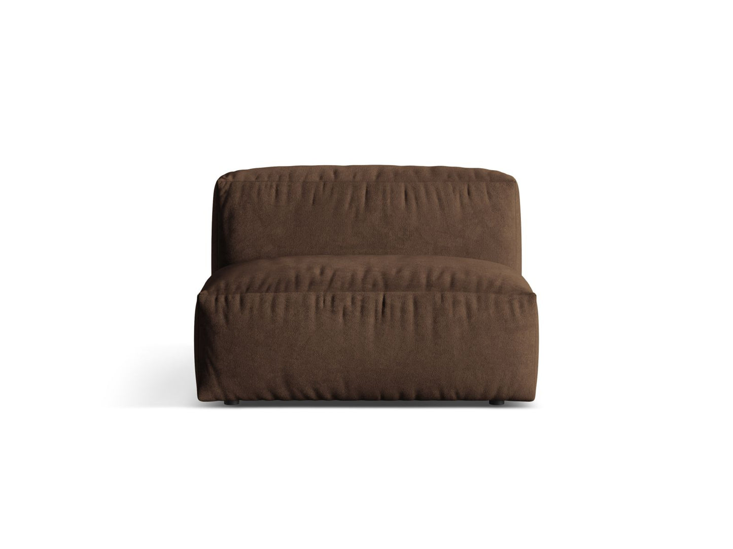 Martina — Modular Sofa Chocolate (Vogue 6) Black Plastic