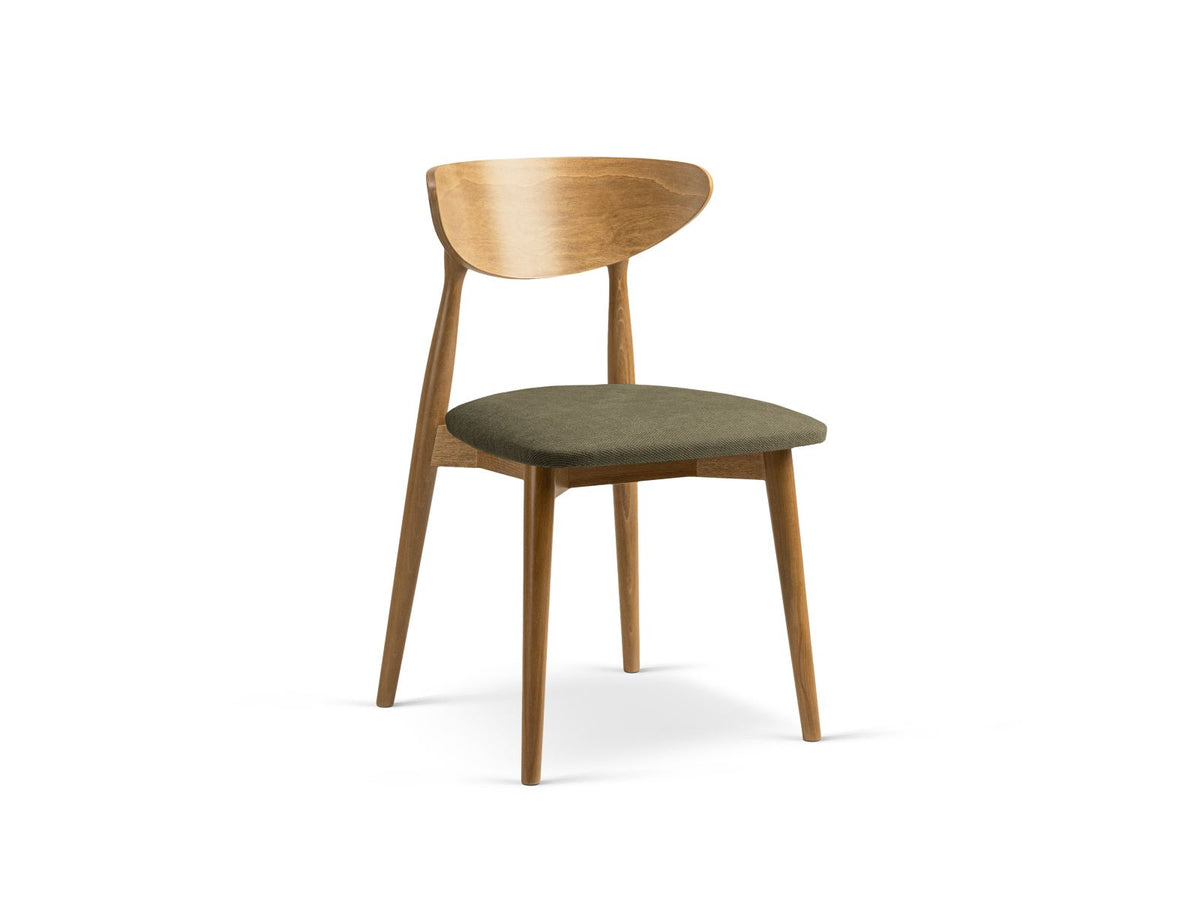 Leon — Kitchen Chair (47.5x48x79 cm) Light Green (Rebel 18) American Walnut
