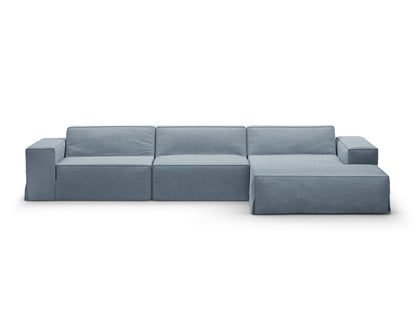 Jodie — Corner Sofa (284x162x77 cm) Muted Blue (LINS 81) Right