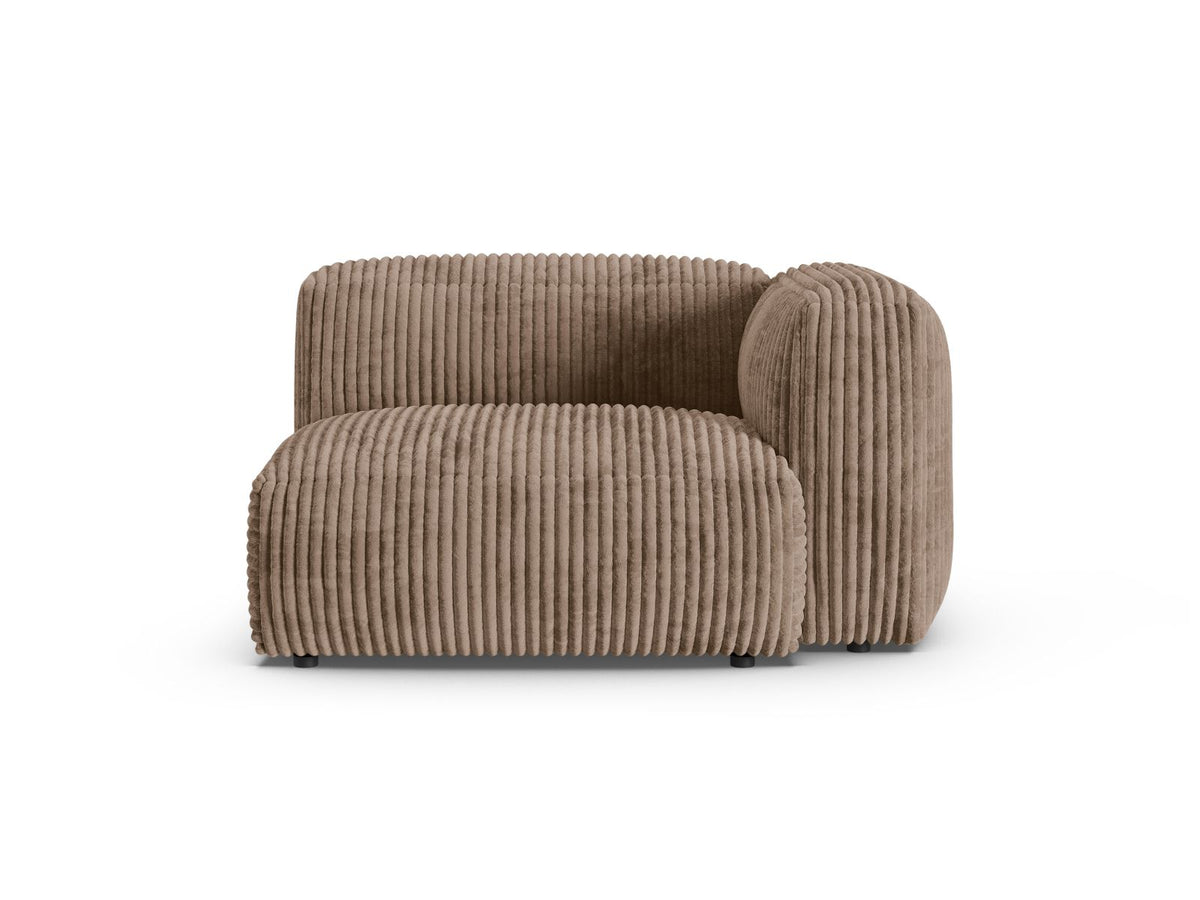 Martina — Modular Sofa Acorn (Tilia 17) Black Plastic Right