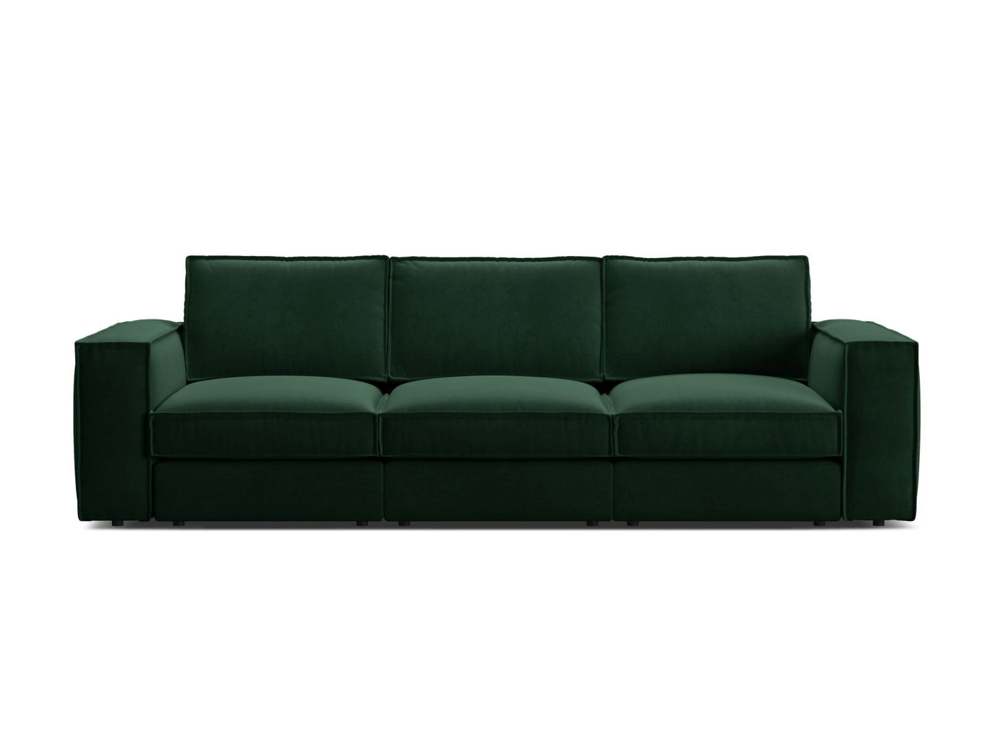 Pola — Sofa Bottle Green (Salvador 7) Black Plastic