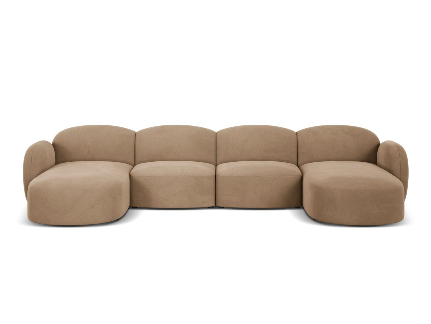 Blair — Panoramic Sofa Sand (Casino Lion) Black Plastic