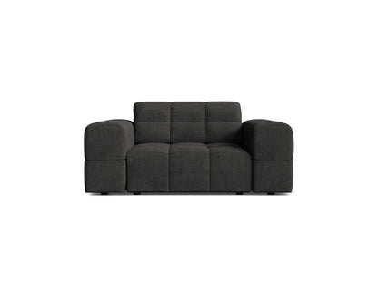 Jennifer — Armchair Dark Grey (Eden 20 Graphite) Black Plastic