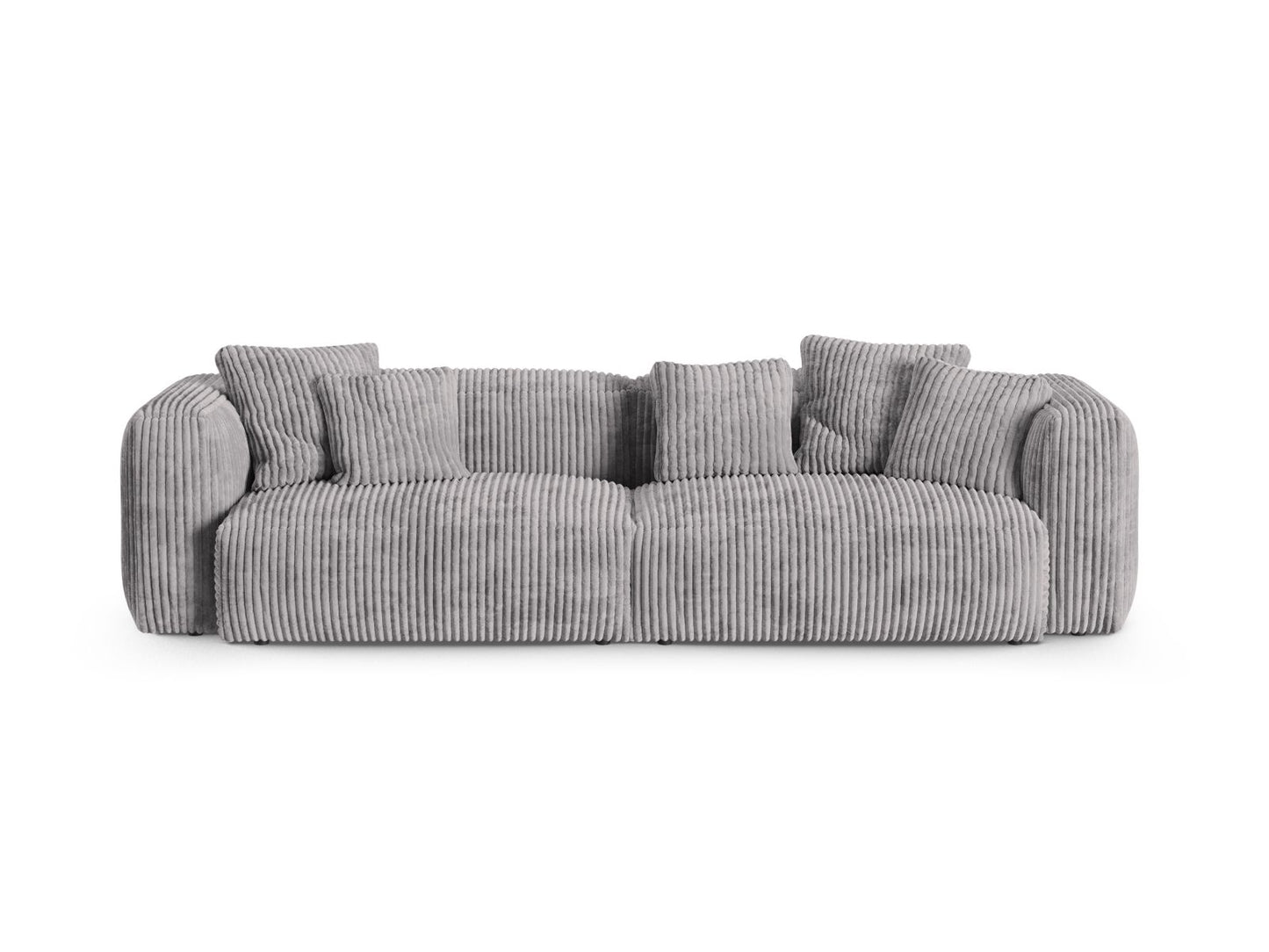 Martina — Sofa Light Grey (Tilia 86) Black Plastic