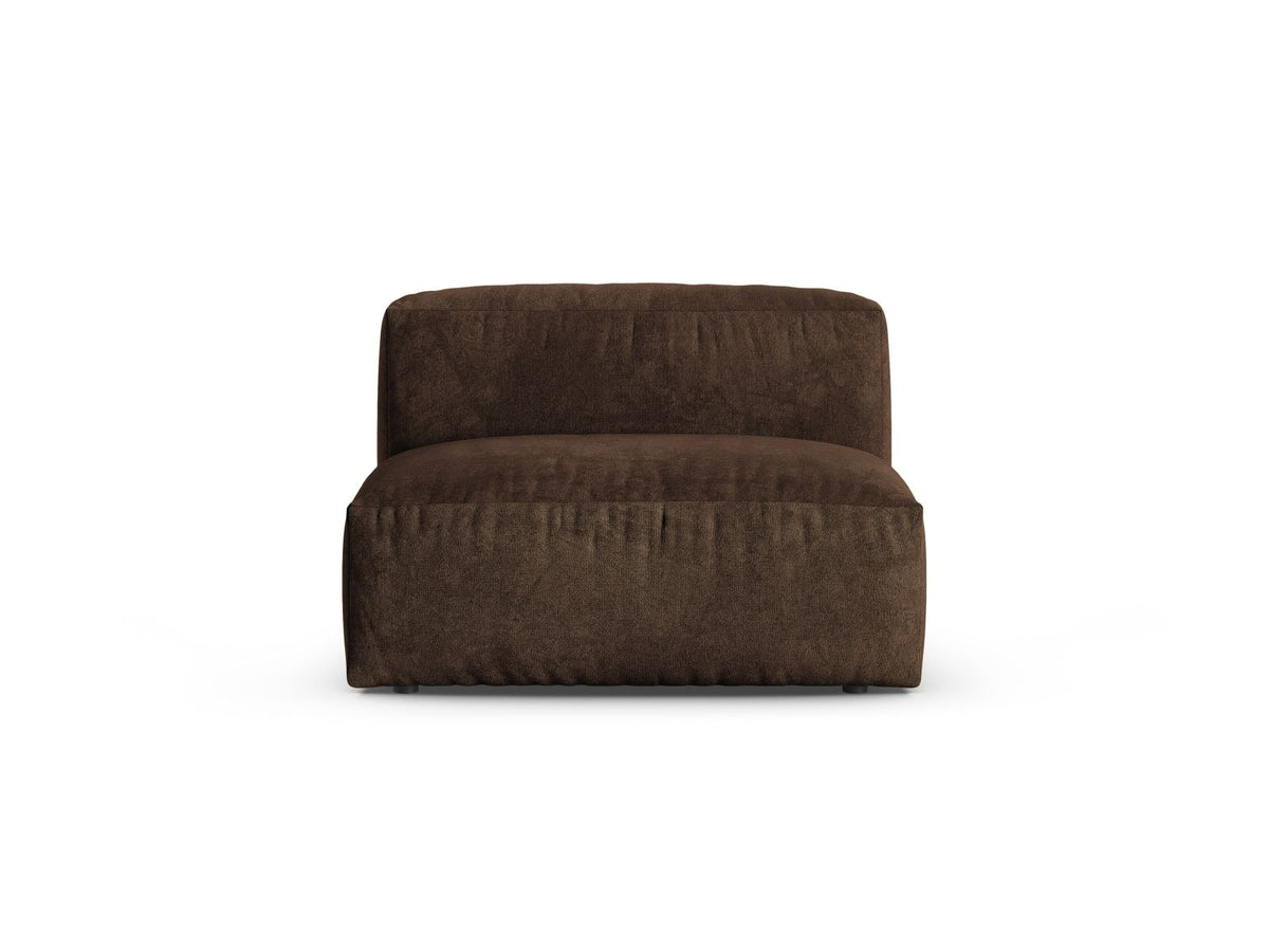 Martina — Modular Sofa Chocolate (Vogue 6) Black Plastic