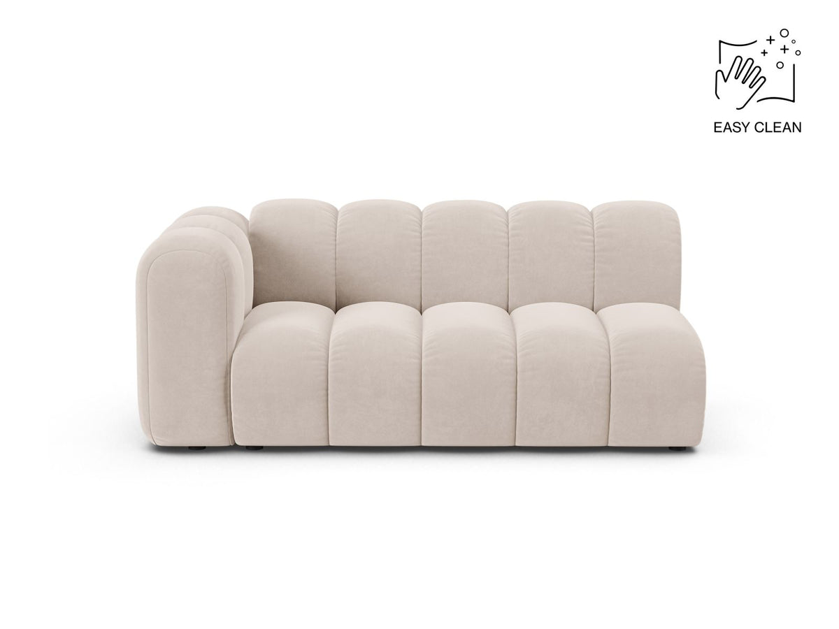 Lupine — Modular Sofa Light Beige (Venus 2927) Black Plastic Left