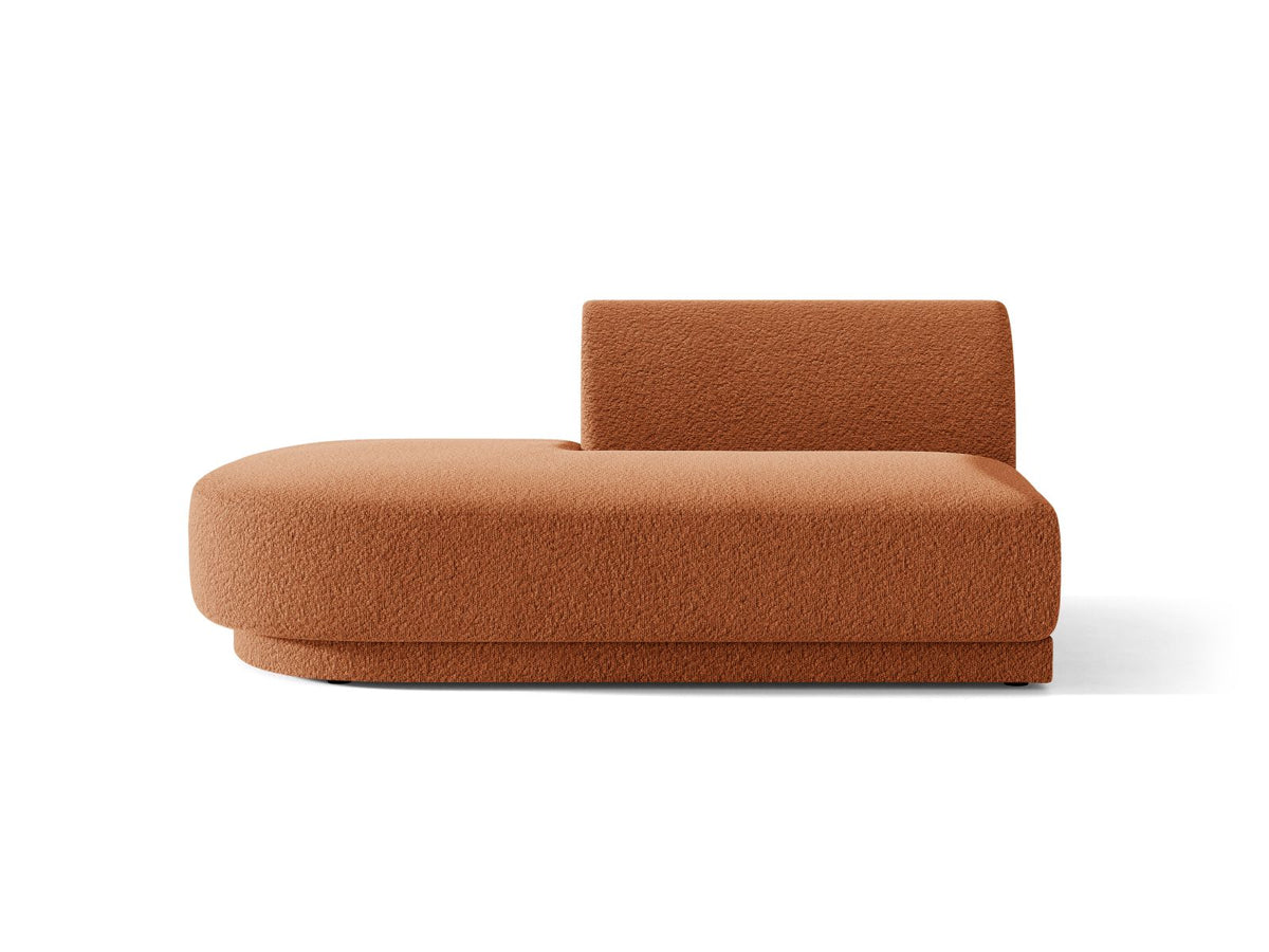 Miley — Modular Sofa Terracotta (Baloo 2078) Black Plastic Left