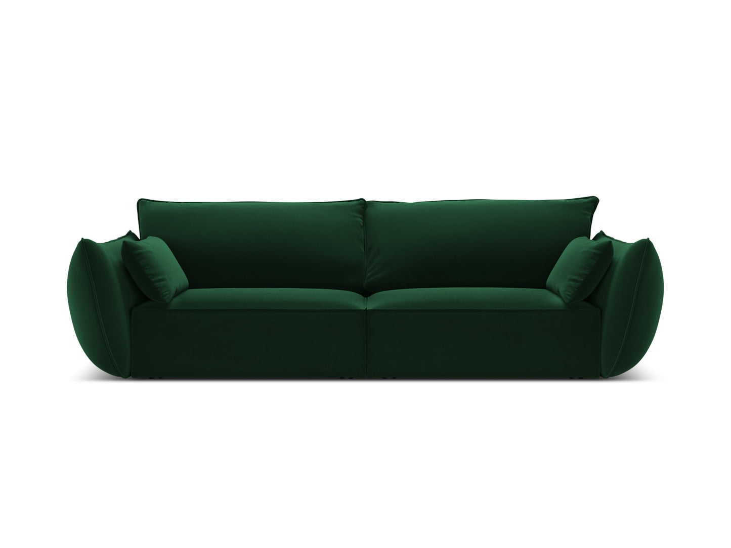 Kaelle — Sofa Bottle Green (Bluvel 78) Black Plastic