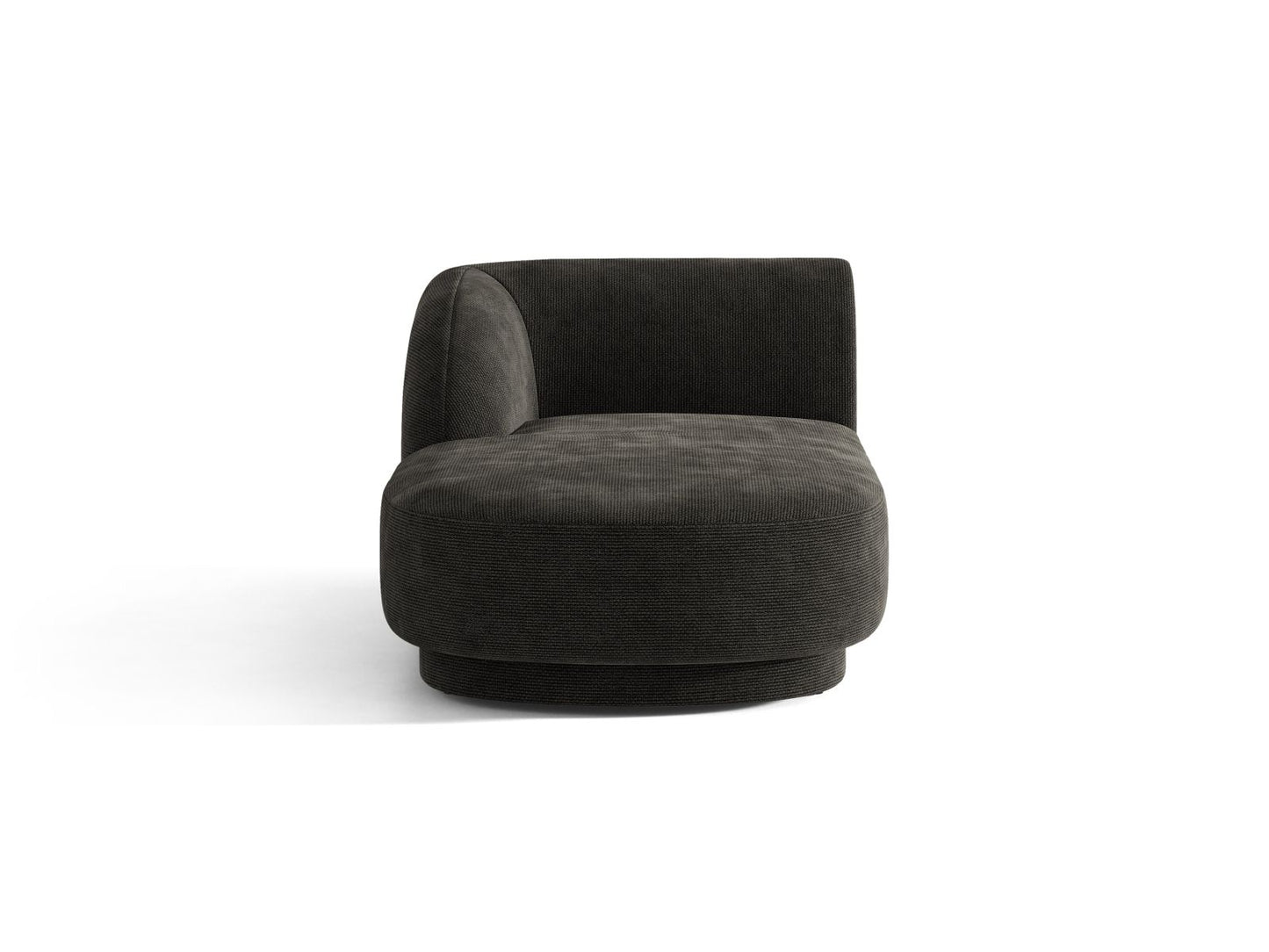 Miley — Chaise Longue Anthracite (Eden 21 Black) Black Plastic Left