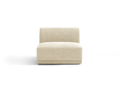 Miley — Modular Sofa Light Beige (Haga 23) Black Plastic