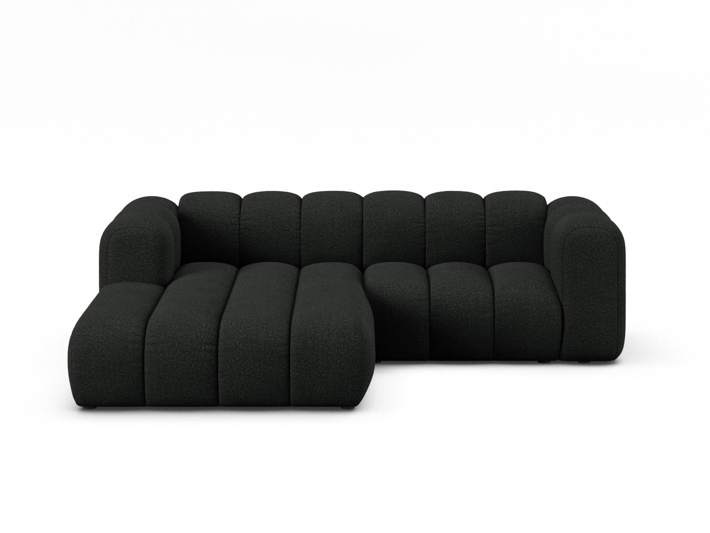 Lupine — Corner Sofa Black (Baloo 2082) Black Plastic Left