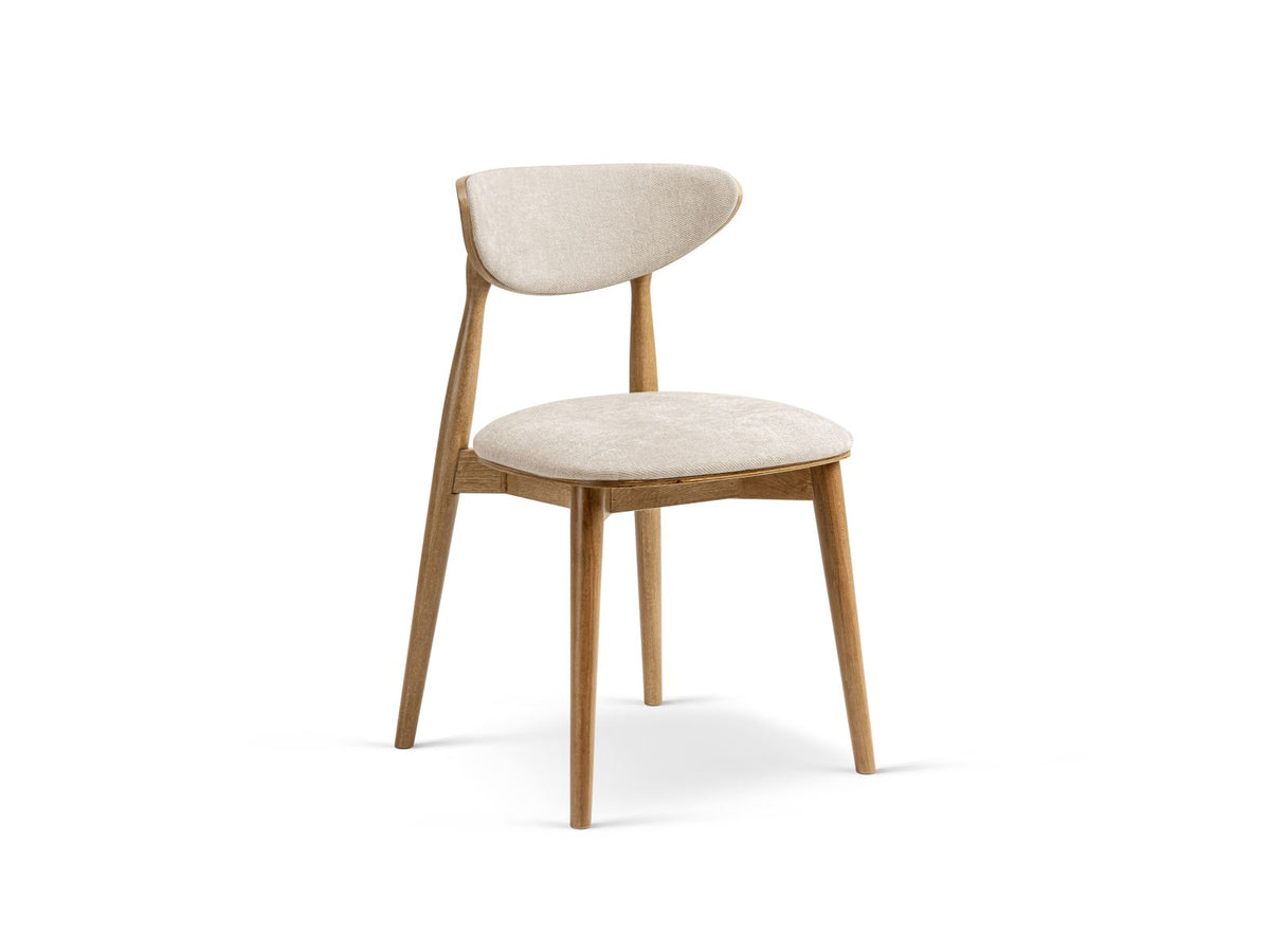 Rina — Kitchen Chair (47.5x48x79 cm) Beige (Rebel 25) American Walnut