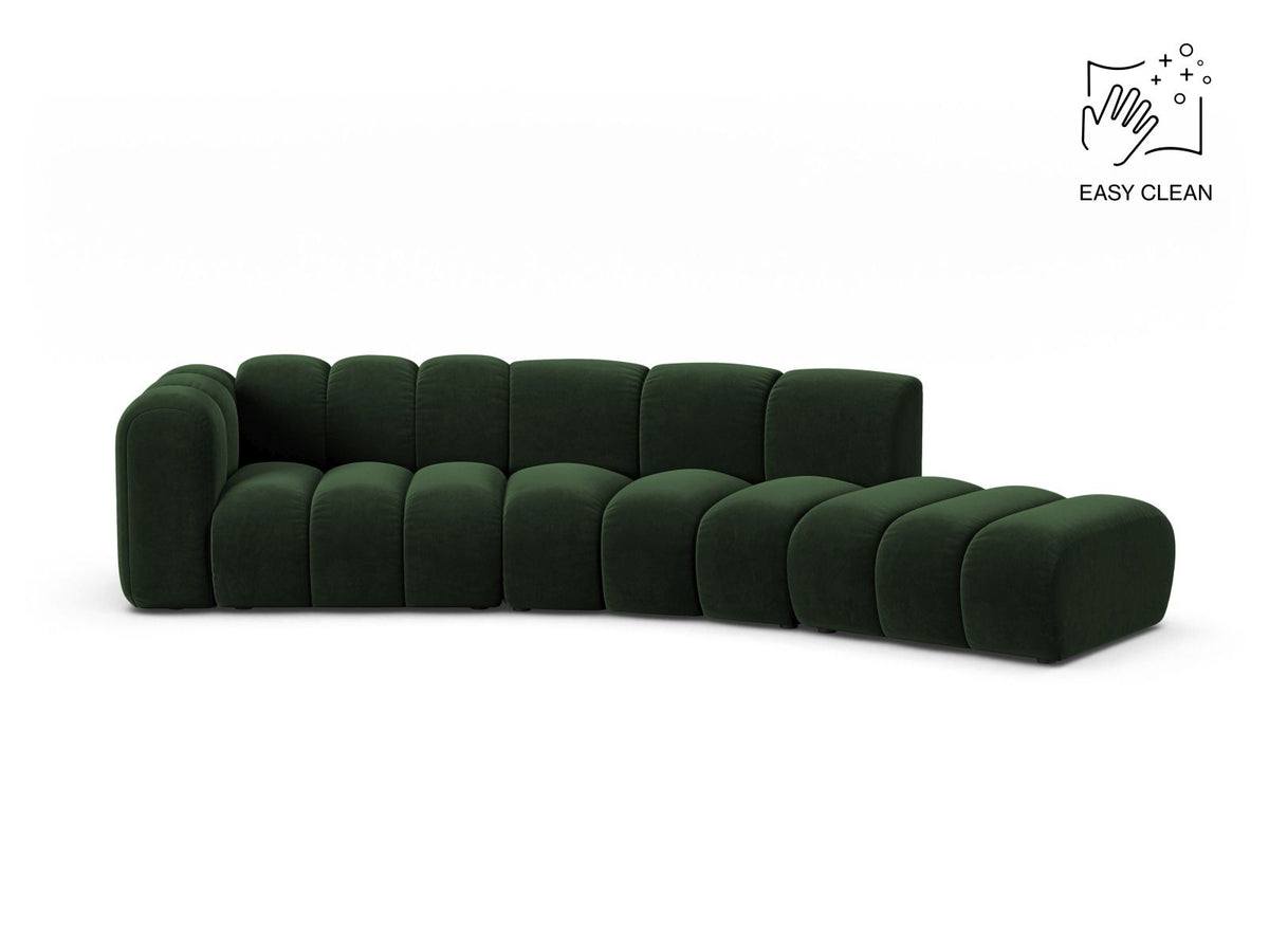 Lupine — Sofa Bottle Green (Venus 2940) Black Plastic Left