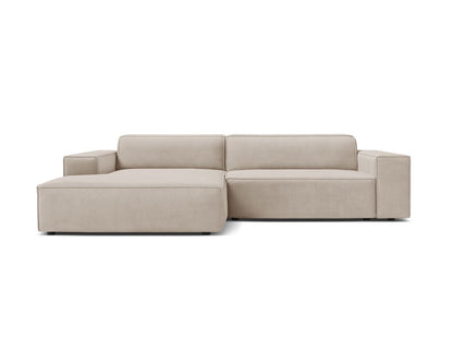 Jodie — Corner Sofa (224x162x77 cm) Dark Beige (Bluvel 30) Left