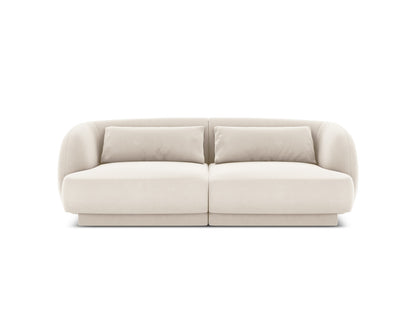 Tulum — Sofa Light Beige (Bluvel 22) Black Plastic