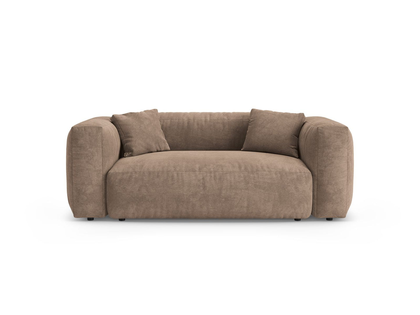 Martina — Sofa Dark Beige (Vogue 3) Black Plastic