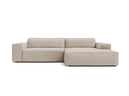 Jodie — Corner Sofa (224x162x77 cm) Dark Beige (Bluvel 30) Right