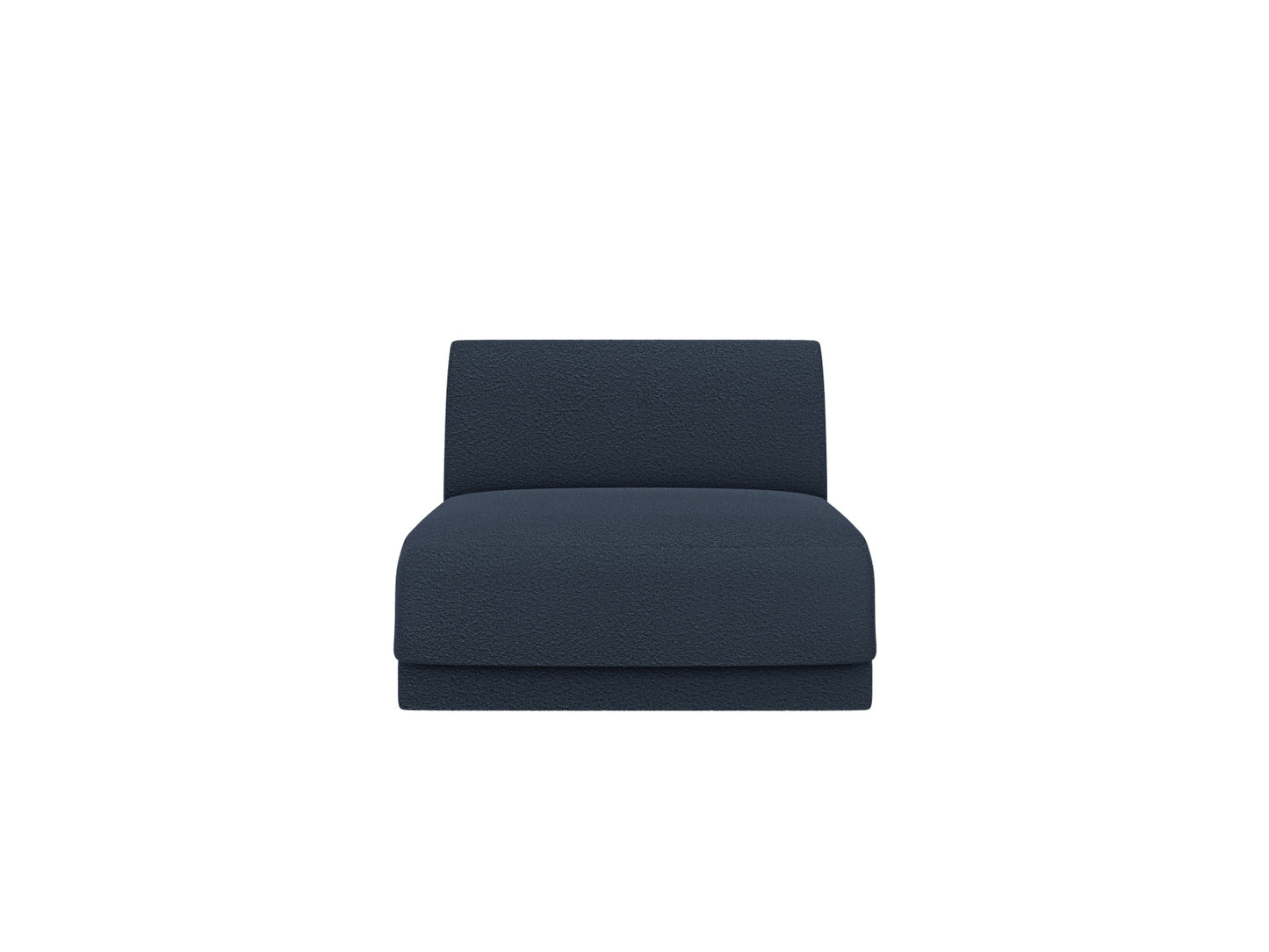 Miley — Modular Sofa Dark Blue (Baloo 2088) Black Plastic