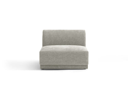 Miley — Modular Sofa Light Grey (Haga 06) Black Plastic
