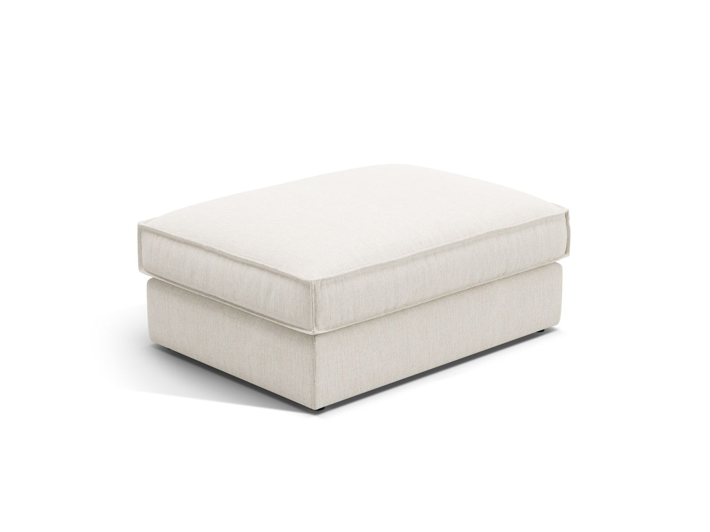 Pola — Pouf White (BABEL WHITE) Black Plastic