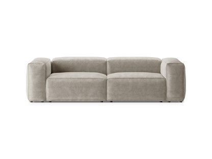Bergamo — Sofa Ivory (Perla 15) Black Plastic