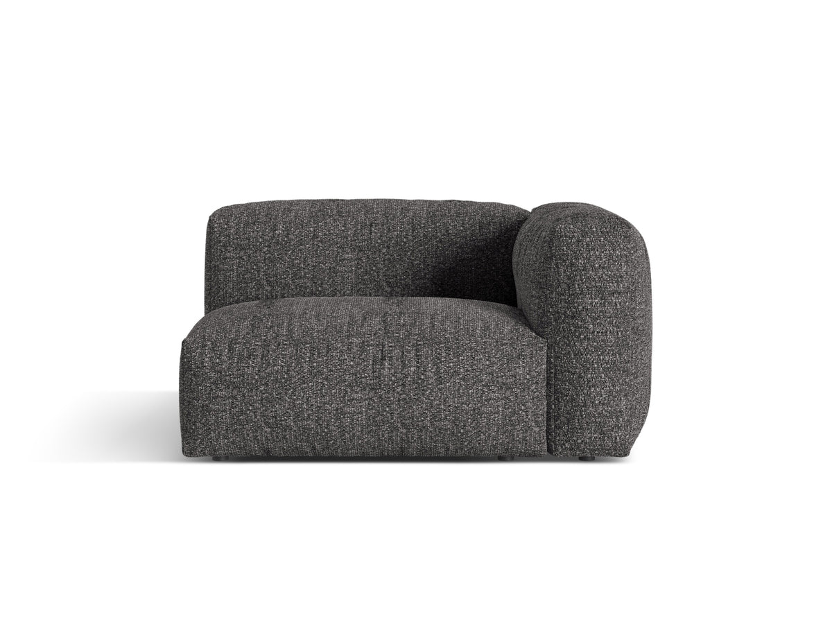 Martina — Modular Sofa Anthracite (Monet Anthracite) Black Plastic Right