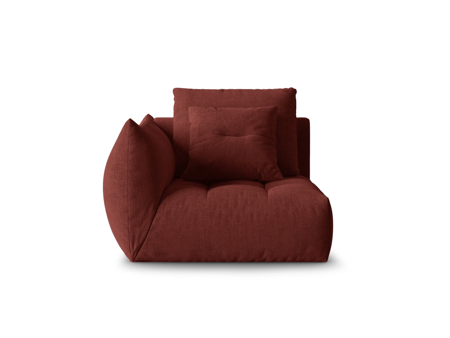 Bloom — Modular Sofa Red (City 56) Black Plastic Left