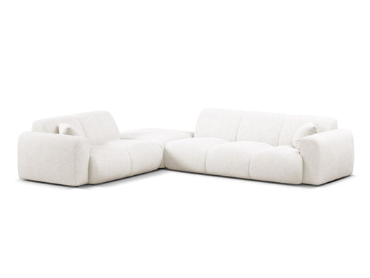 Molino — Corner Sofa White (Baloo 2073) Black Plastic