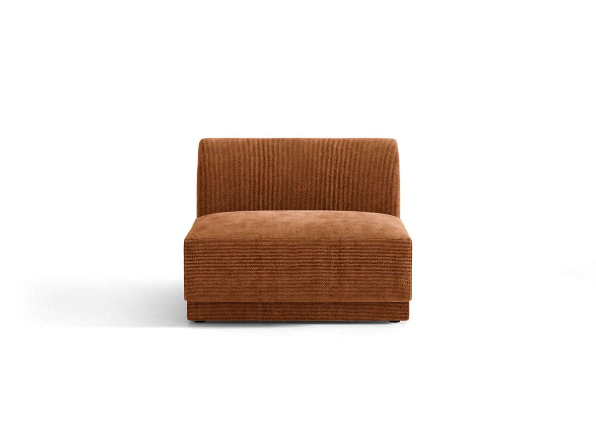 Miley — Modular Sofa Brick (Eden 10 Terra) Black Plastic