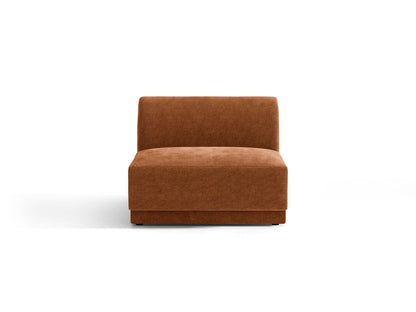 Miley — Modular Sofa Brick (Eden 10 Terra) Black Plastic