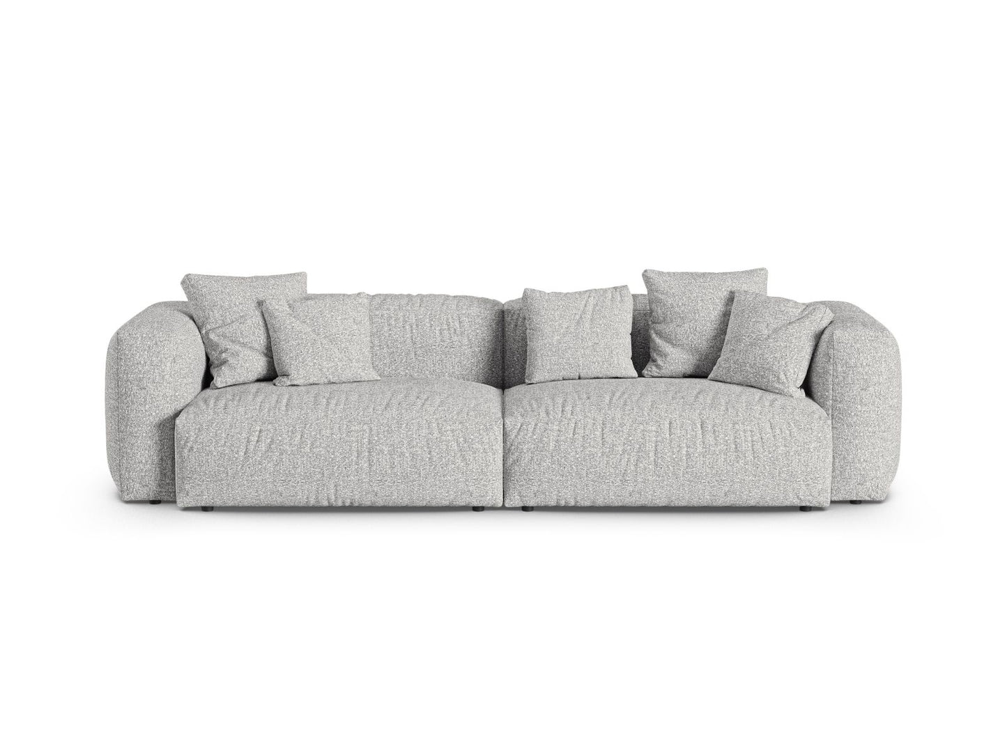 Martina — Sofa Silver (Monet Silver) Black Plastic