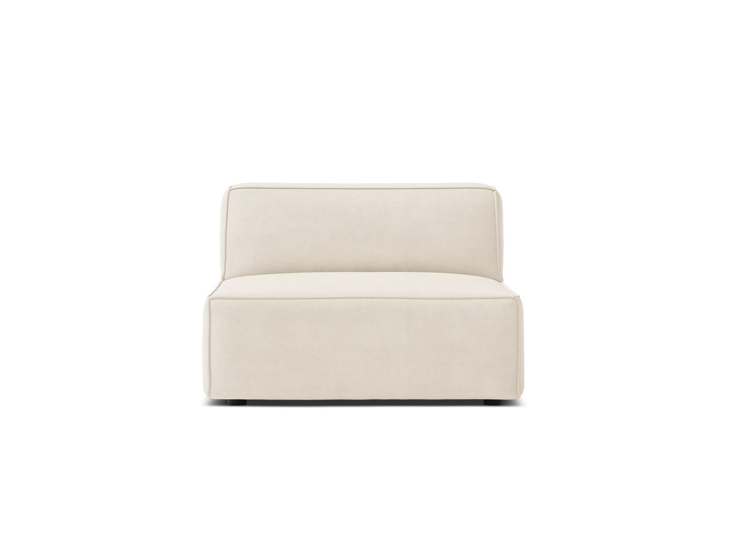 Jodie — Modular Sofa Light Beige (Bluvel 22) Black Plastic