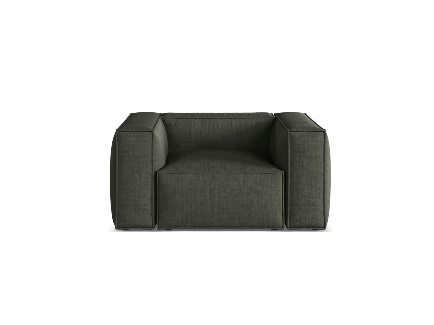 Aveiro — Armchair Moss Green (Liberty 12) Black Plastic