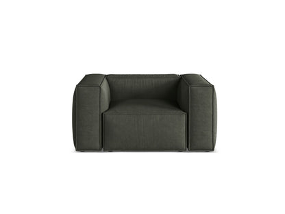 Aveiro — Armchair Moss Green (Liberty 12) Black Plastic