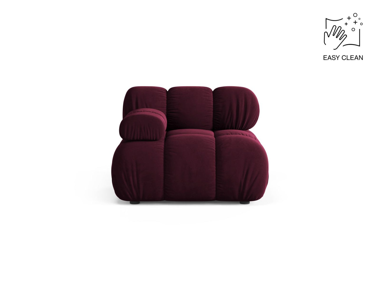 Bellis — Modular Sofa (94x94x70 cm) Burgundy (Venus 2932) Left