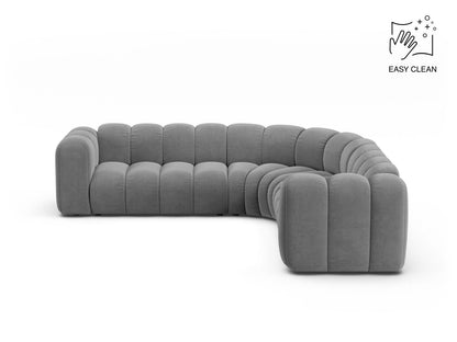 Lupine — Corner Sofa Light Grey (Venus 2929) Black Plastic