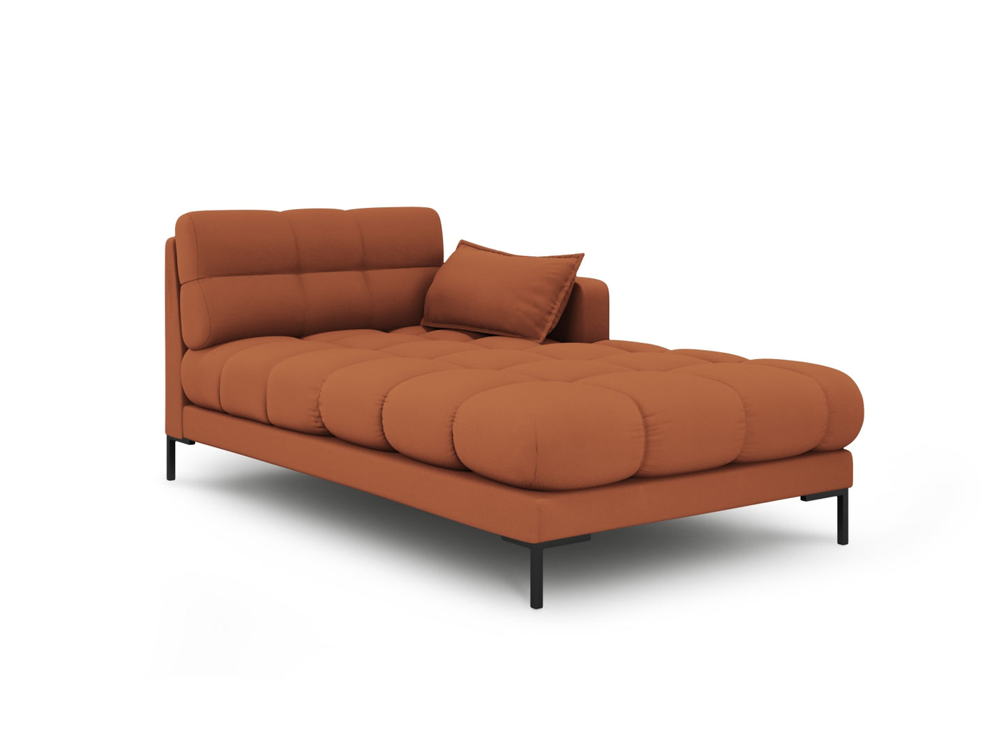 Mamaia — Chaise Longue Brick (Neve 52) Black Metal Right