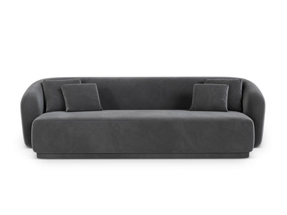 Gomera — Sofa Dark Grey (Salvador 18) Black Plastic