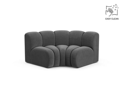 Lupine — Modular Sofa Grey (Venus 2930) Black Plastic