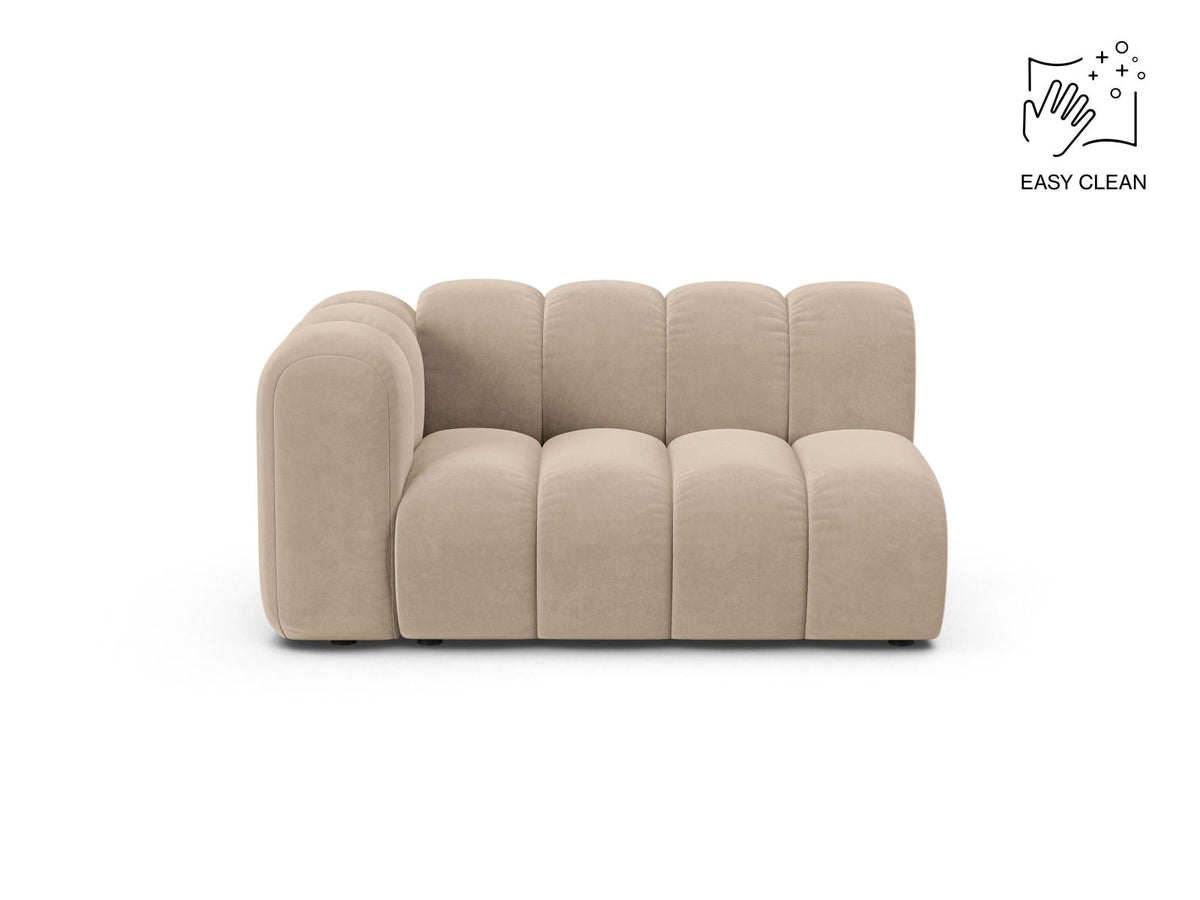 Lupine — Modular Sofa Beige (Venus 2928) Black Plastic Left