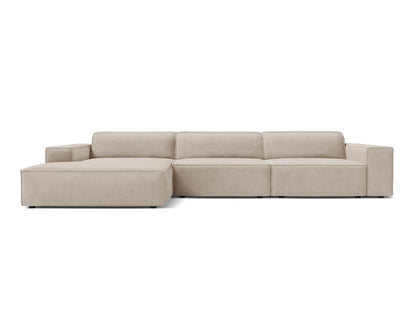 Jodie — Corner Sofa (284x162x77 cm) Dark Beige (Bluvel 30) Left