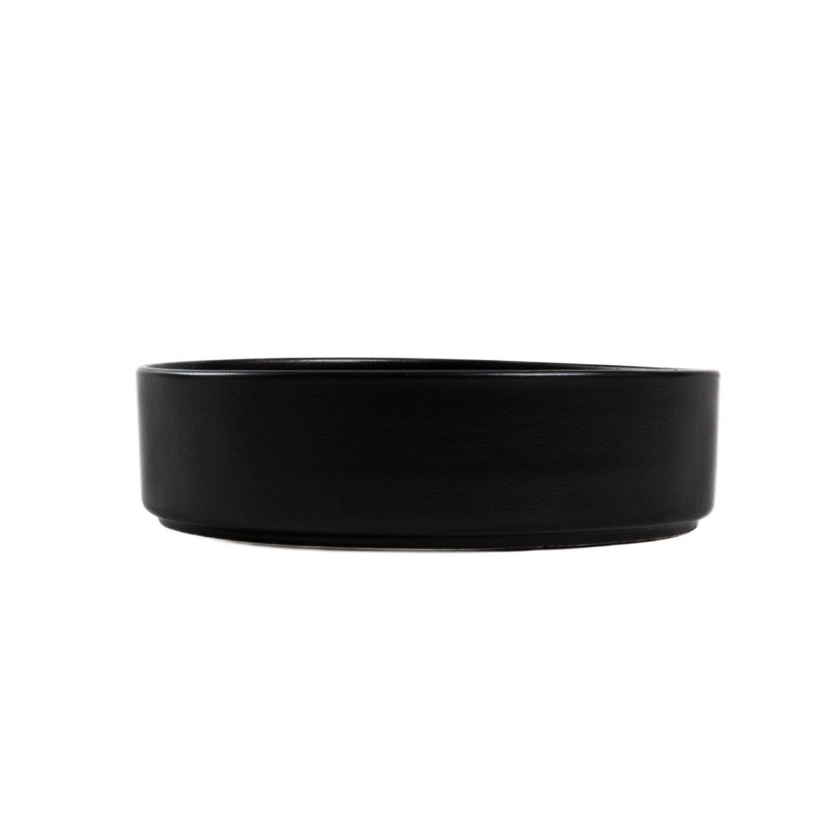 FAMELIO Black Ceramic Salad Bowl 21cm