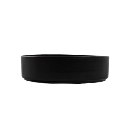 FAMELIO Black Ceramic Salad Bowl 21cm