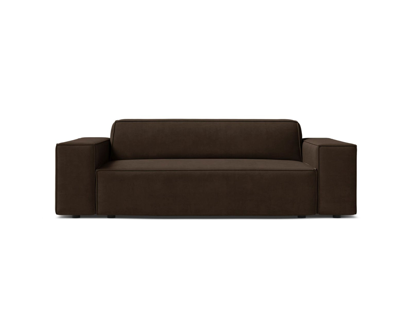 Jodie — Sofa Dark Grey (Bluvel 18) Black Plastic