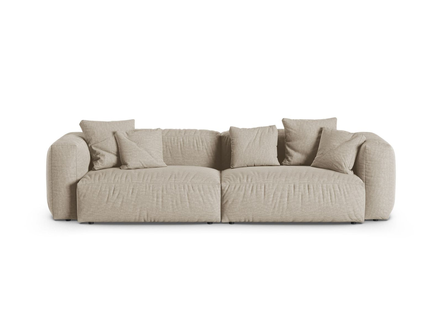 Martina — Sofa Light Beige (Boston Toffee) Black Plastic