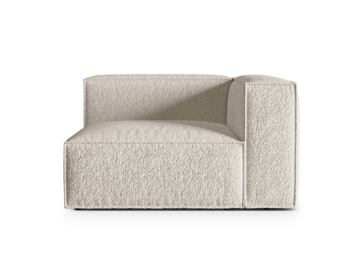 Nuria — Modular Sofa Beige (Monet Sand) Black Plastic Right